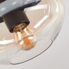 Mertola ceiling light, globe light Amber, clear, 1-light source