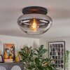 Mertola ceiling light, globe light clear, Smoke-coloured, 1-light source