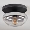 Mertola ceiling light, globe light clear, Smoke-coloured, 1-light source