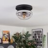 Mertola ceiling light, globe light clear, Smoke-coloured, 1-light source