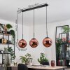 Gastor hanging light, globe light, pendant light coppery, 3-light sources