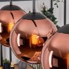 Gastor hanging light, globe light, pendant light coppery, 3-light sources