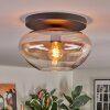 Mertola ceiling light, globe light Amber, clear, 1-light source