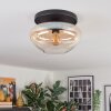 Mertola ceiling light, globe light Amber, clear, 1-light source