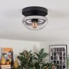 Mertola ceiling light, globe light clear, Smoke-coloured, 1-light source