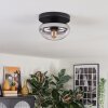 Mertola ceiling light, globe light clear, Smoke-coloured, 1-light source