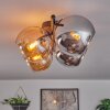 Koyoto ceiling light, globe light Amber, chrome, Smoke-coloured, 4-light sources