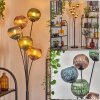 Koyoto floor lamp blue, green, coppery, 5-light sources