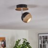 Haldor ceiling light, ceiling spotlight brown, chrome, black, 1-light source