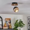 Haldor ceiling light, ceiling spotlight brown, chrome, black, 1-light source