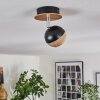 Haldor ceiling light, ceiling spotlight brown, chrome, black, 1-light source