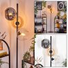 Apedo floor lamp Amber, clear, Smoke-coloured, 3-light sources