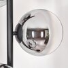 Gastor floor lamp chrome, clear, Smoke-coloured, 3-light sources