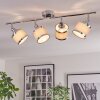 Ailer ceiling light, ceiling spotlight chrome, 4-light sources