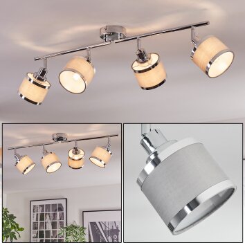 Ailer ceiling light, ceiling spotlight chrome, 4-light sources