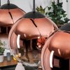 Gastor hanging light, globe light, pendant light clear, coppery, 3-light sources