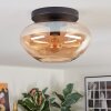 Mertola ceiling light, globe light Amber, 1-light source