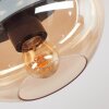 Mertola ceiling light, globe light Amber, 1-light source