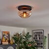 Mertola ceiling light, globe light Amber, 1-light source