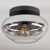 Mertola ceiling light, globe light clear, Smoke-coloured, 1-light source