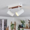 Gesteira ceiling light, ceiling spotlight Wood like finish, white, 2-light sources