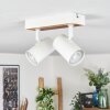 Gesteira ceiling light, ceiling spotlight Wood like finish, white, 2-light sources