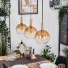 Grovsta hanging light, globe light, pendant light gold, black, 3-light sources