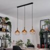 Grovsta hanging light, globe light, pendant light gold, black, 3-light sources