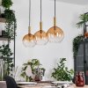 Grovsta hanging light, globe light, pendant light gold, black, 3-light sources