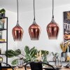 Lutarp hanging light, pendant light chrome, black, 3-light sources