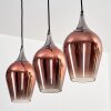 Lutarp hanging light, pendant light chrome, black, 3-light sources