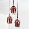 Lutarp hanging light, pendant light chrome, black, 3-light sources