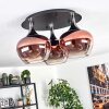 Azurara ceiling light chrome, black, 3-light sources