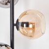 Koyoto floor lamp Amber, chrome, Smoke-coloured, 3-light sources