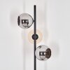 Koyoto floor lamp Amber, chrome, Smoke-coloured, 3-light sources