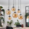 Gastor hanging light, globe light, pendant light Amber, 6-light sources