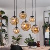 Gastor hanging light, globe light, pendant light Amber, 6-light sources