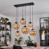 Gastor hanging light, globe light, pendant light Amber, 6-light sources