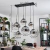 Gastor hanging light, globe light, pendant light clear, Smoke-coloured, 6-light sources