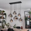 Gastor hanging light, globe light, pendant light clear, Smoke-coloured, 6-light sources