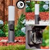 Caserta outdoor socket, pedestal light, path light anthracite, 1-light source