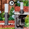 Caserta outdoor socket, pedestal light, path light anthracite, 1-light source