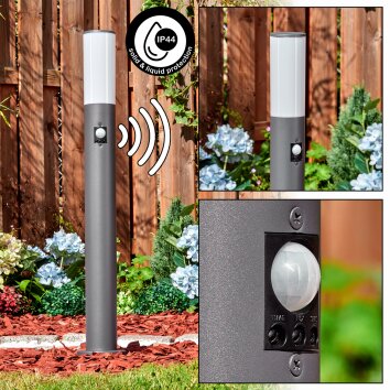 Caserta path light anthracite, 1-light source, Motion sensor