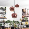 Lutarp hanging light, pendant light chrome, black, 3-light sources