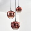 Lutarp hanging light, pendant light chrome, black, 3-light sources