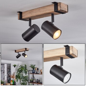 Storuma ceiling light, ceiling spotlight Ecru, black, 2-light sources