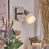 Maren wall light, wall spotlight LED chrome, matt nickel, 1-light source