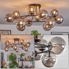 Chehalis ceiling light, globe light Smoke-coloured, 12-light sources