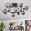 Chehalis ceiling light, globe light Smoke-coloured, 12-light sources