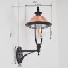 Gascon outdoor wall light, wall light copper, black, 1-light source